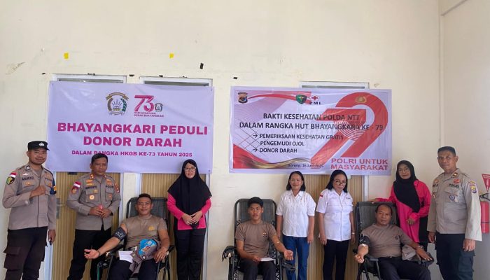 Donor Darah hingga Pemeriksaan Gratis, Polres Manggarai Timur Gelar Bakti Kesehatan Sambut HUT Bhayangkara ke-79
